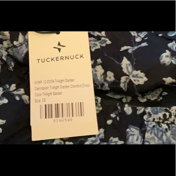 Tuckernuck Navy Blue Floral Crawford Dress - Picture 2 of 2